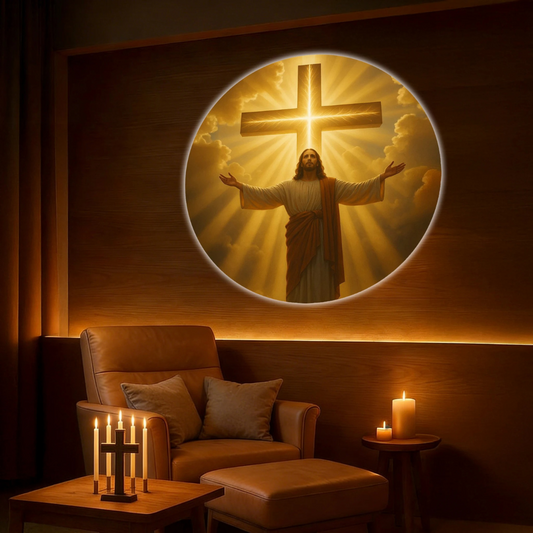 Divine Light - Portable Jesus Projection Lamp with 6 Sacred Scenes