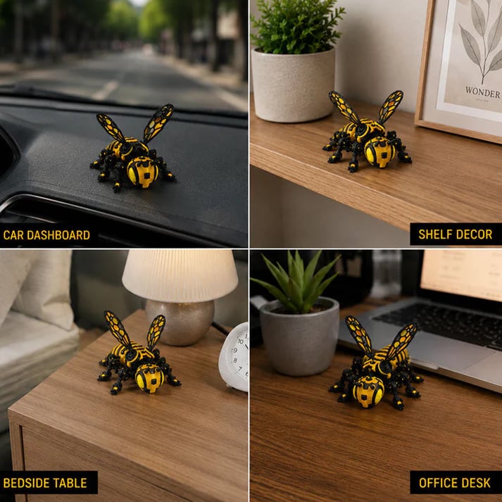 Cyber Mechanical Bee Figurine ๐