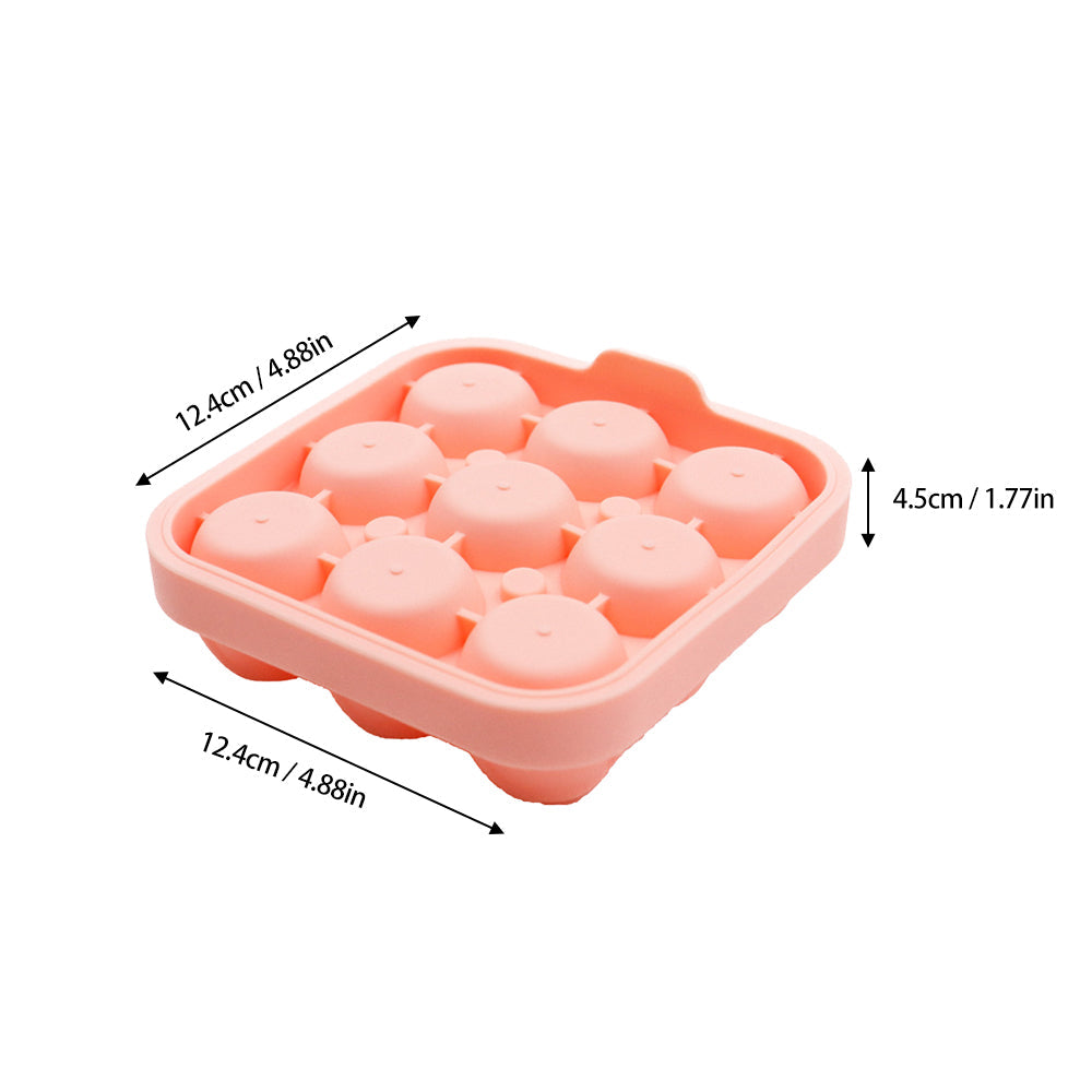 玫瑰冰格托盘 – 9孔硅胶模具，适用于威士忌和冷饮