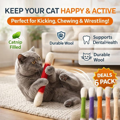 ❤️为快乐、健康、活跃的室内猫咪🐱猫薄荷棉签猫玩具