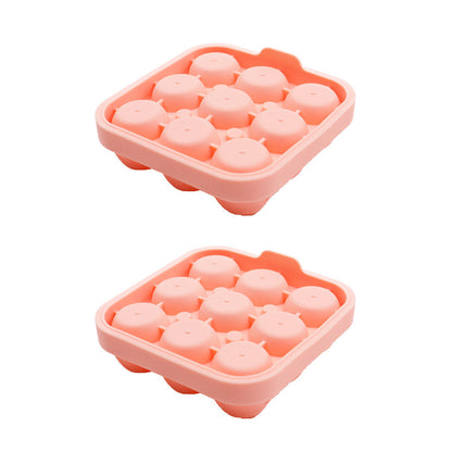 玫瑰冰格托盘 – 9孔硅胶模具，适用于威士忌和冷饮