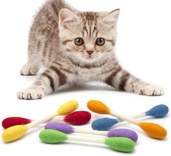 ❤️为快乐、健康、活跃的室内猫咪🐱猫薄荷棉签猫玩具