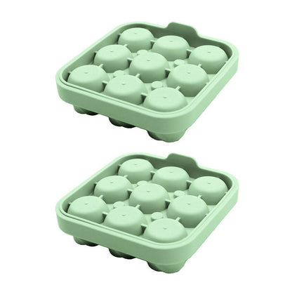 玫瑰冰格托盘 – 9孔硅胶模具，适用于威士忌和冷饮