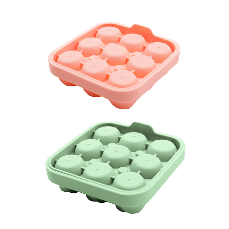 玫瑰冰格托盘 – 9孔硅胶模具，适用于威士忌和冷饮