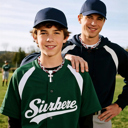 ✝️⚾三股绳龙卷风棒球项链——带“我靠着那加给我力量的，凡事都能做 PHL4:13”的十字架吊坠