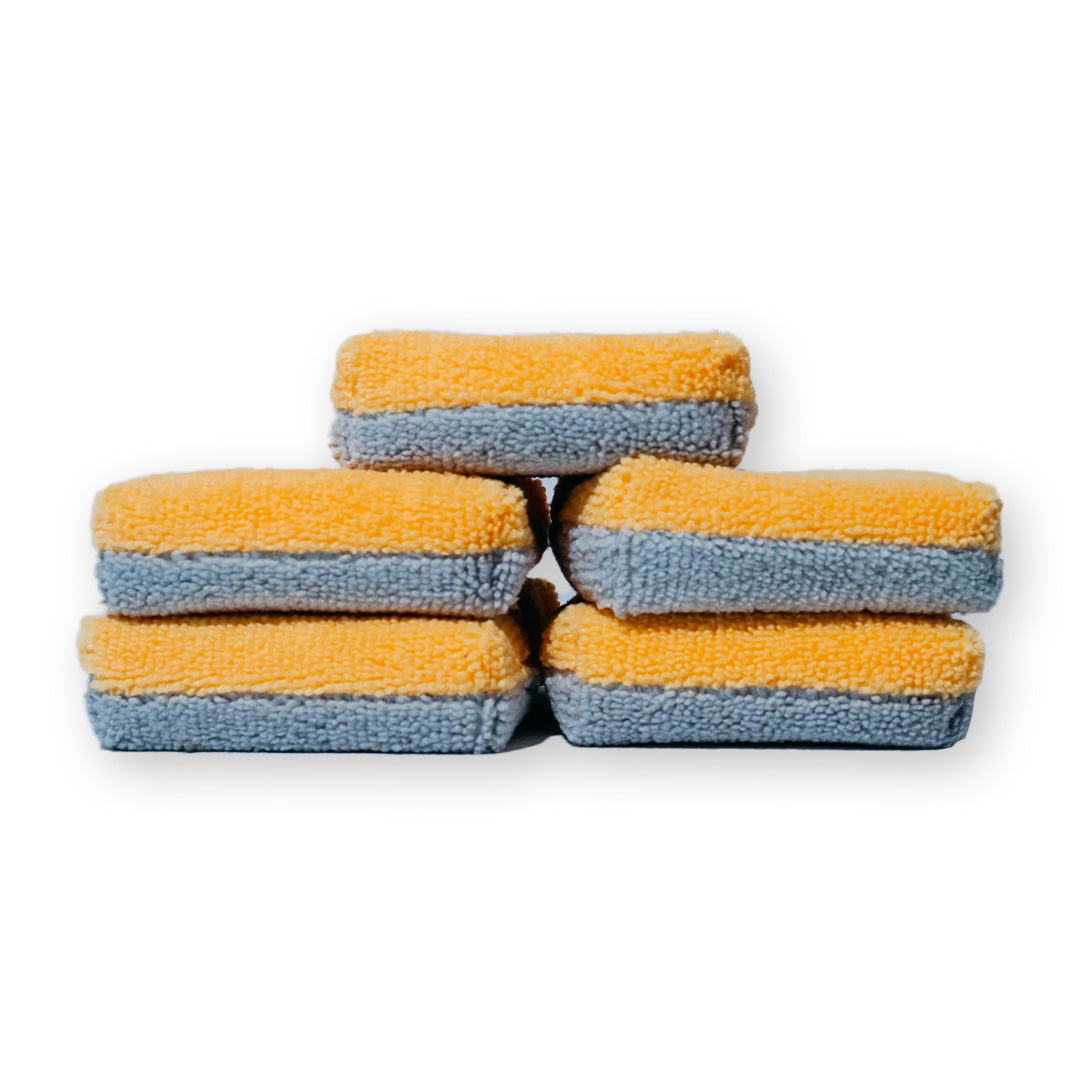 AUTOFIBER Thin Saver Applicator Terry Microfiber Coating Applicator Sponge w/ Plastic Barrier
