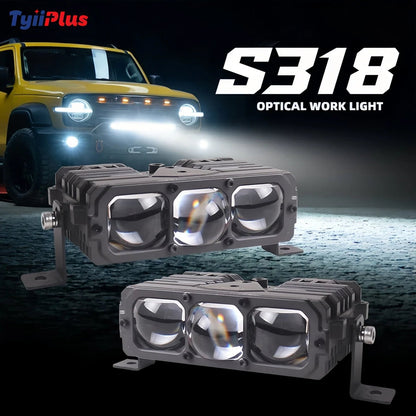 TyiiPlus 75W LED 行车灯 – 超亮 5500K 防水汽车射灯