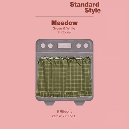 🧺 Handmade Oven Skirts | Farmhouse Kitchen Décor🔒 Heat-Resistant | 🎀 Effortless Install | ✨ Hide Clutter & Elevate Style