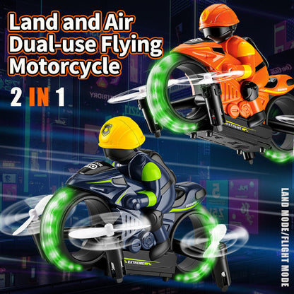 二合一空中摩托车——陆空两用遥控摩托车