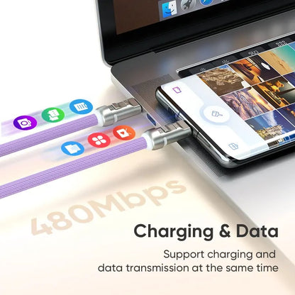 240W USB-C 挂绳充电线 – 二合一手机挂绳和快充线