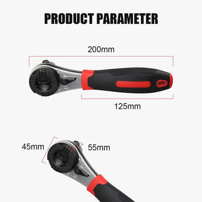 🔧适用于0.25-0.9英寸螺钉的可调棘轮扳手套件