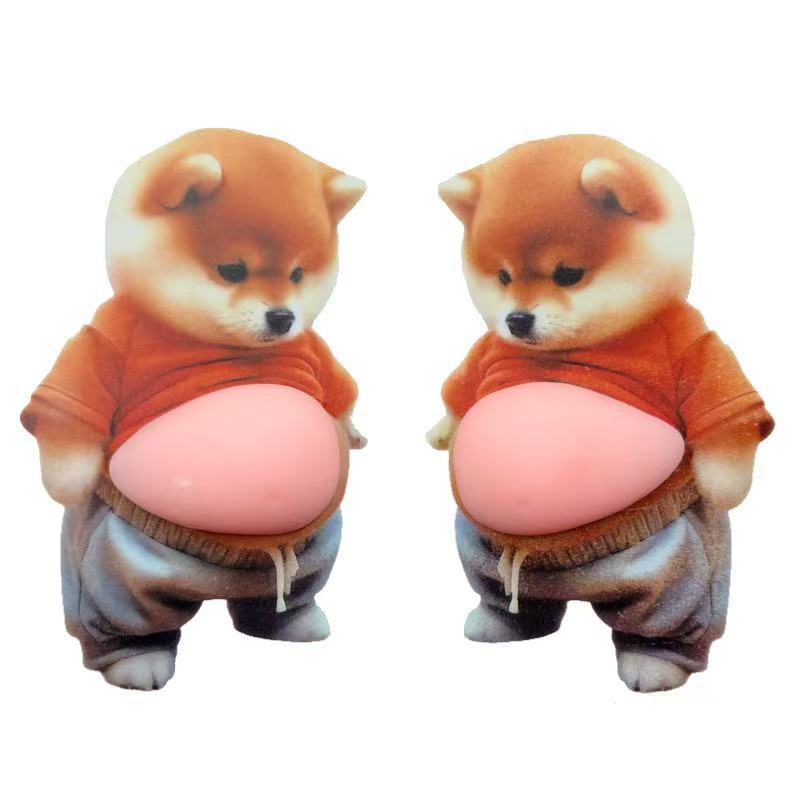 3D Dog & Cat Belly Squishy Stickers - A pair(2 Pcs)