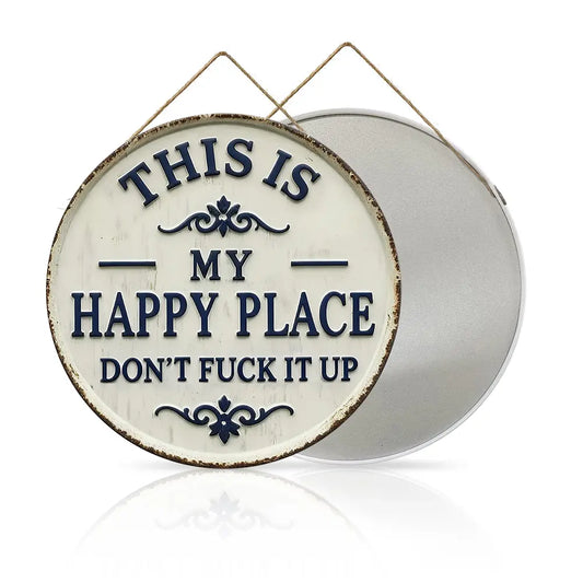 This Is Our Happy Place Metal Wall Sign