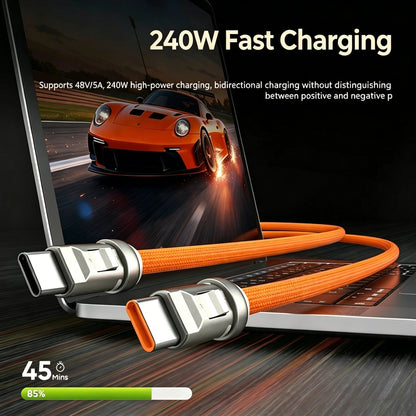 240W USB-C 挂绳充电线 – 二合一手机挂绳和快充线