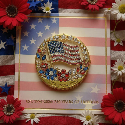 美国250周年纪念珐琅胸针