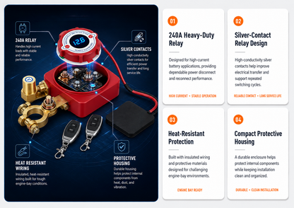 Vertex™ 12V Smart Remote Battery Disconnect Switch Kit