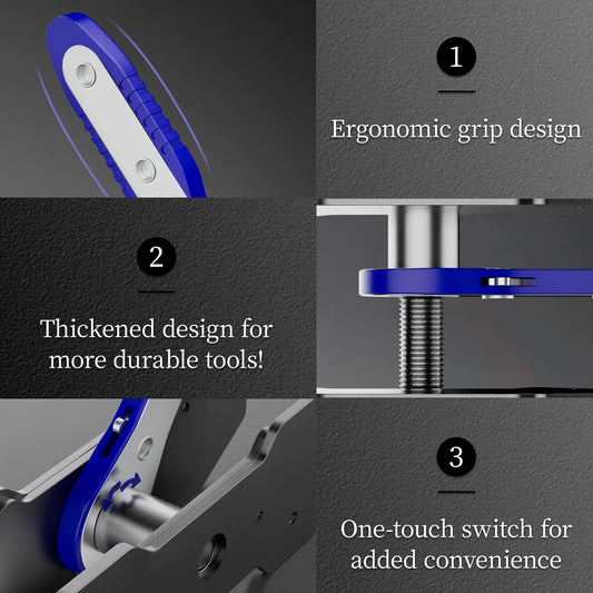 Brake Caliper Piston Press Tool – 360° Rotating Ratchet Wrench for Single, Dual & Quad Piston Disc Brakes