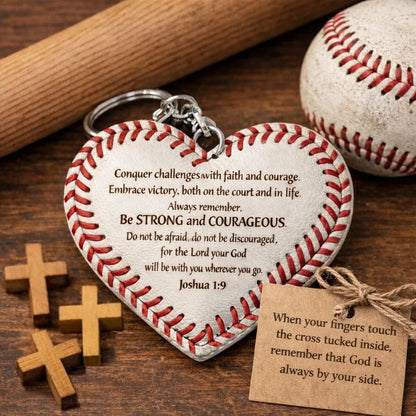⚾️✝“球场信仰”爱心棒球钥匙扣