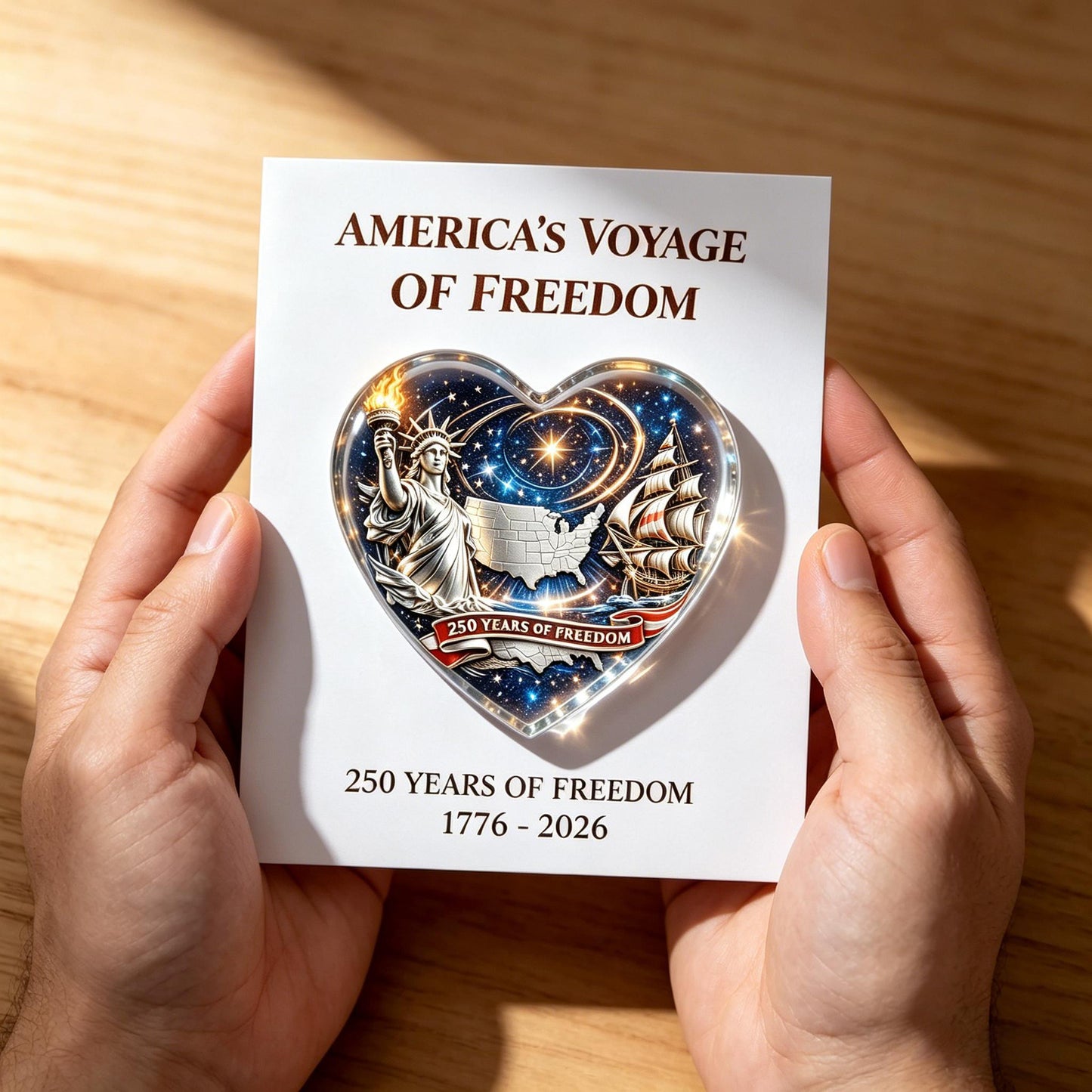 🇺🇸 美国自由之旅250周年心形纪念品